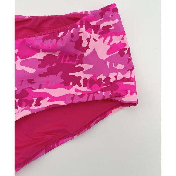 NWT SKIMS 3X Recycled Swim Hipster Bikini Bottom Hot Pink Camo Logo BRAND NEW - Picture 5 of 12